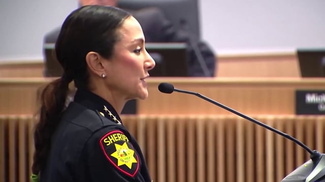 San Mateo County Sheriff Christina Corpus. (Nov. 13, 2024)