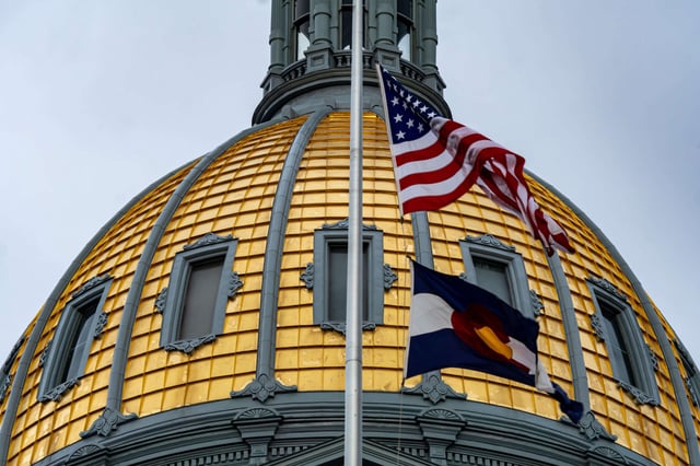 The Colorado State Capitol Building is pictured in Denver, Colorado.
