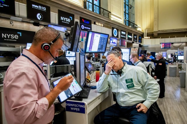 Stocks fell further Tuesday as bonds also sold off.