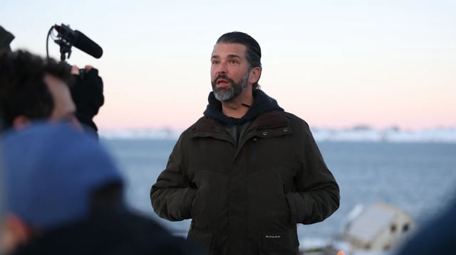 Donald Trump Jr. in Nuuk, Greenland, in January. Photo: Emil Stach/Ritzau Scanpix/AFP via Getty Images