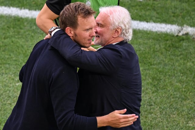 Erfolgsgespann: Bundestrainer Julian Nagelsmann (l.) und Rudi Völler