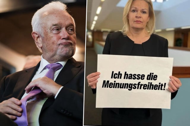 Das Bild zeigt Wolfgang Kubicki und Nancy Faeser.