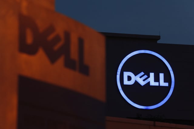 Dell logos are seen at its headquarters in Cyberjaya, outside Kuala Lumpur September 4, 2013. REUTERS/Bazuki Muhammad/ File Photo