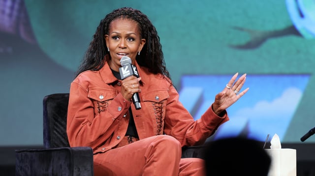 Michelle Obama at &#34;IMO Live: Michelle Obama, Craig Robinson &amp; Dr. Laurie Santos&#34; during SXSW Conference &amp; Festivals at the Austin Convention Center on March 13, 2025 in Austin, Texas.