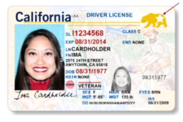 This California license is an example of how REAL ID will adjust the look of identification for citizens, with all states implementing similar measures designed with stars and images that show a deviation from standard licenses.