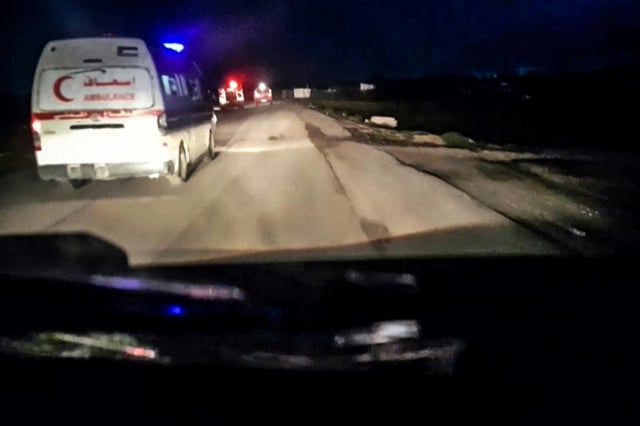 This image grab from a handout video recovered by the Palestine Red Crescent Society (PRCS) from the cellphone of an aid worker killed in Gaza alongside other rescuers