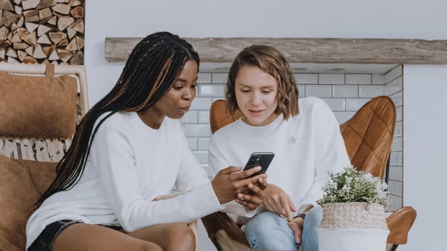 Teens with iPhone