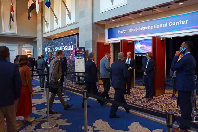 40th Space Symposium entrance. Credit; Thomas Kimmell Photography
