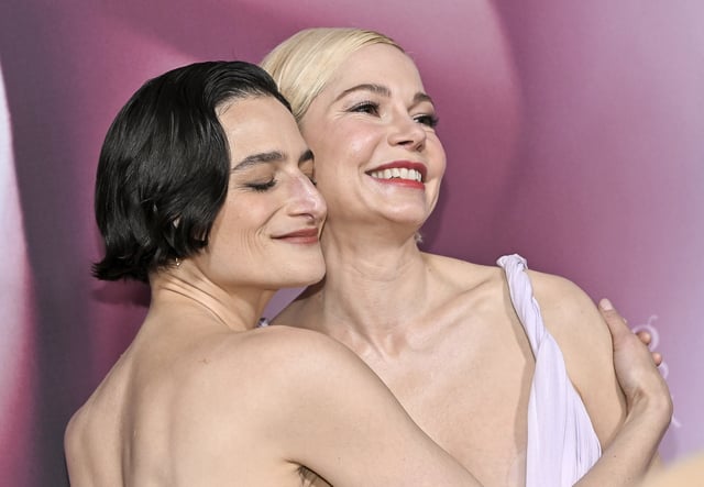 Jenny Slate, left, and Michelle Williams attend the premiere of FX&#39;s &#34;Dying for Sex&#34; at the SVA Theatre on Wednesday, April 2, 2025, in New York.