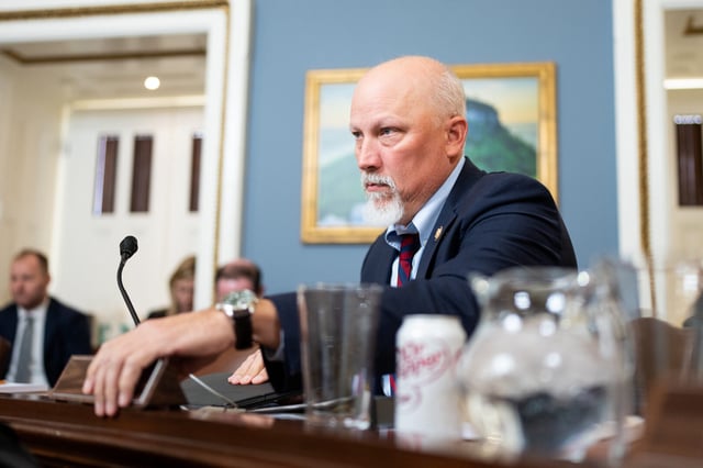 Rep. Chip Roy, R-Texas, arrives for the House Rules Committee hearing in the Capitol on Wednesday on bringing the budget resolution to the House floor.