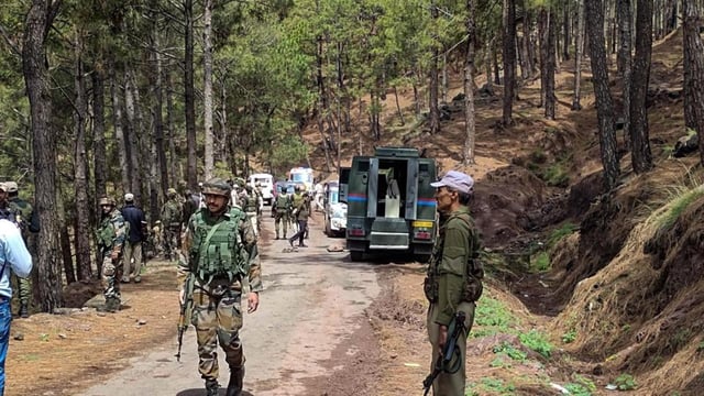 Security forces have been tracking the movement of terrorists across dense forests and hilly terrain for over 17 days, conducting multiple operations in response to the threat. (HT Photo)