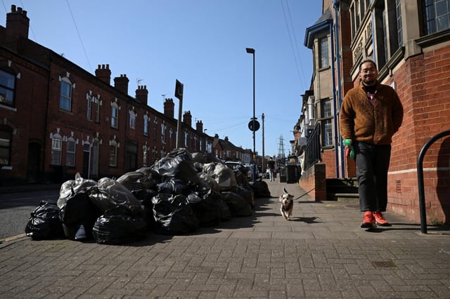 The strike in Birmingham started over a long-running dispute concerning the role of the waste recycling and collection officer (Photo: Jaimi Joy/Reuters)