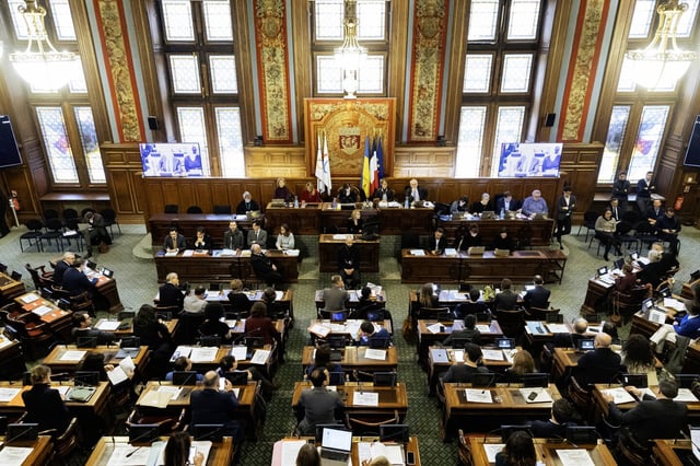 Au Conseil de Paris, lors du vote du budget en décembre 2024.
