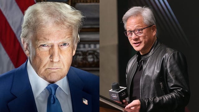 U.S. President Donald Trump and NVIDIA CEO Jensen Huang
