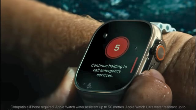 A man stranded in the ocean was rescued after using his Apple Watch Ultra's Emergency SOS feature. 