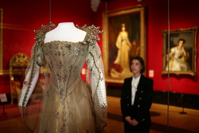 Queen Alexandra's coronation dress is the centrepiece of the exhibition