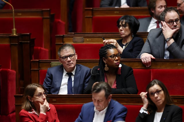 Le premier secrétaire Olivier Faure, par ailleurs député de Seine-et-Marne, à l’Assemblée nationale.