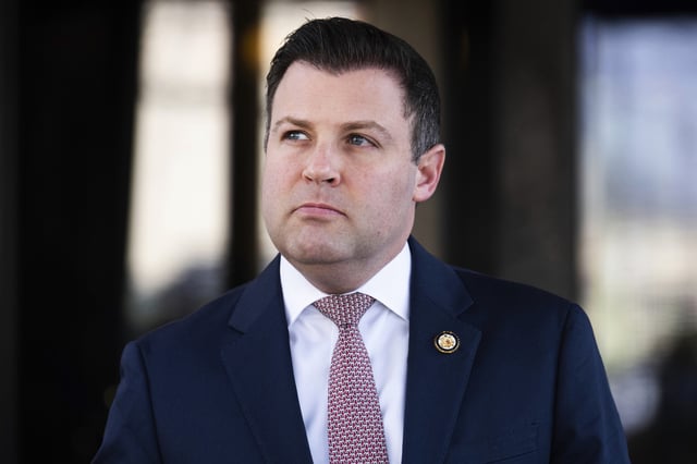 Representative Ryan Mackenzie leaves the Capitol Hill Club after a meeting of the House Republican Conference on Tuesday, March 4, 2025.
