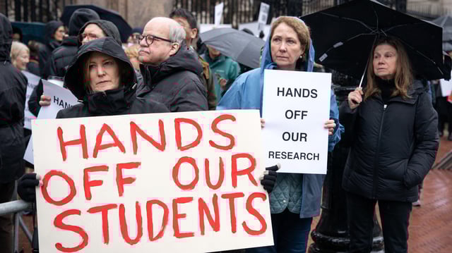 Columbia University faculty protest university concessions to President Donald Trump