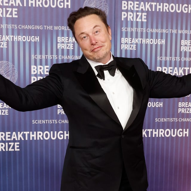 LOS ANGELES, CALIFORNIA - APRIL 13: Elon Musk attends the 2024 Breakthrough Prize Ceremony at Academy Museum of Motion Pictures on April 13, 2024 in Los Angeles, California. (Photo by Taylor Hill/Getty Images)