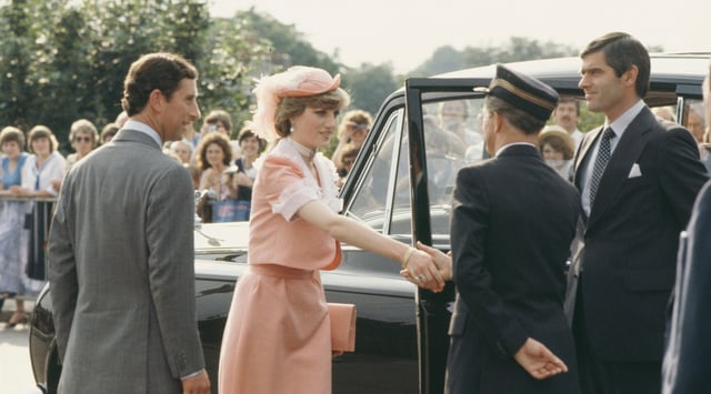 Princess Diana dressed in a Belville Sassoon design. (Princess Diana Archive/Getty Images)