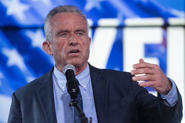 PHOENIX, ARIZONA - DECEMBER 20: Independent Presidential candidate Robert F. Kennedy Jr. speaks during a campaign rally at Legends Event Center on December 20, 2023 in Phoenix, Arizona. (Photo by Rebecca Noble/Getty Images)