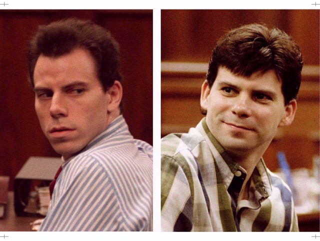 Undated file combo image of brothers Erik (L) and Lyle Menendez who were convicted March 20, 1996 of the first degree murder of their wealthy Beverly Hills parents. The brothers were sentenced to life imprisonment. REUTERS/HO  SN