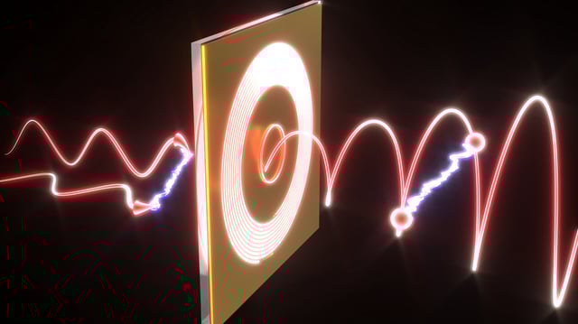 Quantum entanglement of photons in a nanoscale system.