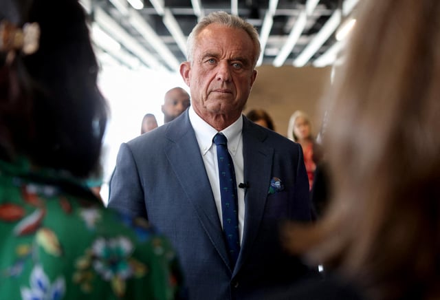 US Health Secretary Robert F. Kennedy Jr. visits the Osher Center for Integrative Health at the University of Utah in Salt Lake City, Utah, on April 7.