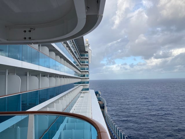 The balcony views seen on board Princess Cruises’ new ship Sun Princess on Oct. 12 during a preview sailing out of Port Everglades. (Richard Tribou/Orlando Sentinel)