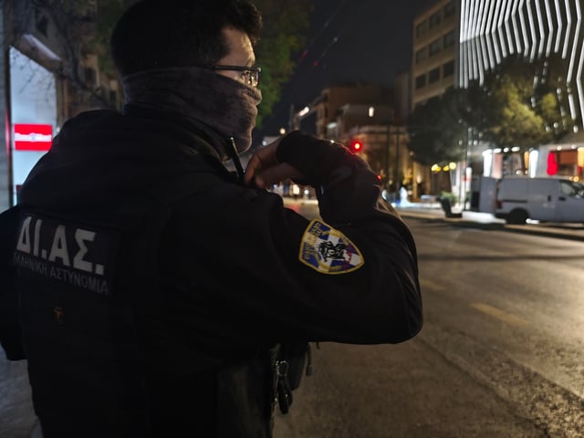 An explosive device detonates near the headquarters of ''Hellenic Train'' in Athens, Greece, on April 11, 2025. No casualties are reported. Authorities report receiving advance warnings, enabling a partial evacuation before the blast. The incident follows years of public outrage over Greece's 2023 Tempi rail tragedy, where 57 lives are lost due to alleged safety oversights in the national railway system. (Photo by Maria Chourdari/NurPhoto via Getty Images)
