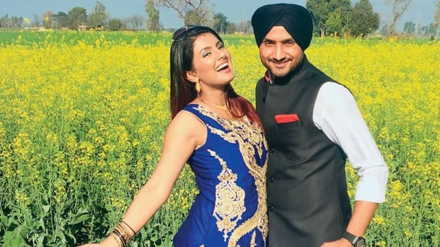 Harbhajan Singh with wife Geeta Basra.