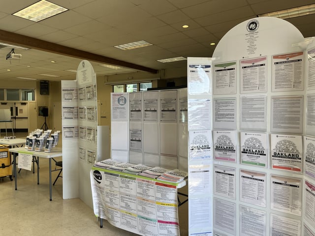 The Vote Center at St. Columbia Catholic Church in Oakland has been serving voters for early voting in the Oakland Special  Election. April 12, 2025. NBC Bay Area Photo/ Alyssa Goard.