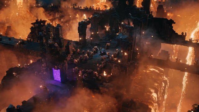 The Nether in Minecraft movie