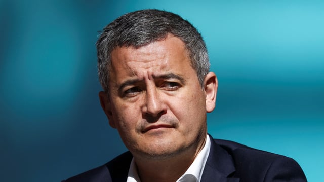 Le ministre de la Justice Gérald Darmanin à Saint-Denis, le 6 avril 2025.