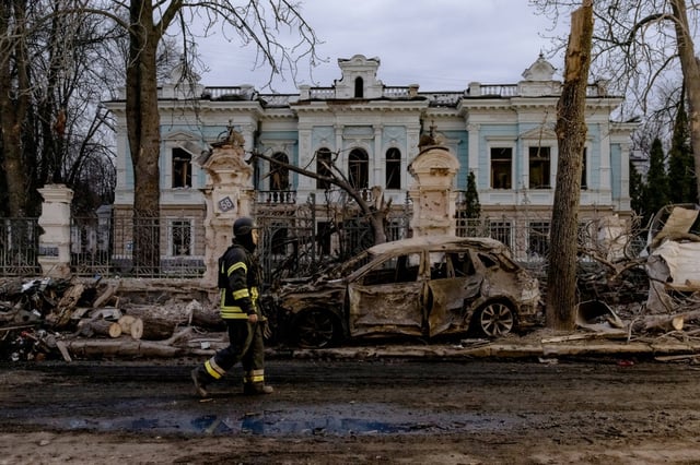 A Russian strike killed at least 34 people in Ukrainian city Sumy on Sunday