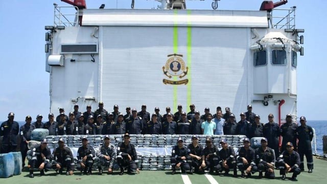 The ATS and the Coast Guard carried out the joint operation near the International Maritime Boundary Line. (Indian Coast Guard | Official X account)