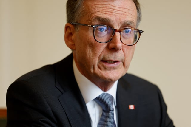Bank of Canada Governor Tiff Macklem takes part in an interview, after cutting key interest rate, in Ottawa, Ontario, Canada March 12, 2025. REUTERS/Blair Gable/File Photo