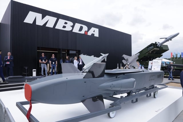 A Taurus cruise missile on display at the 2024 ILA Berlin Air Show in Schoenefeld, Germany (Photo: Sean Gallup/Getty Images)
