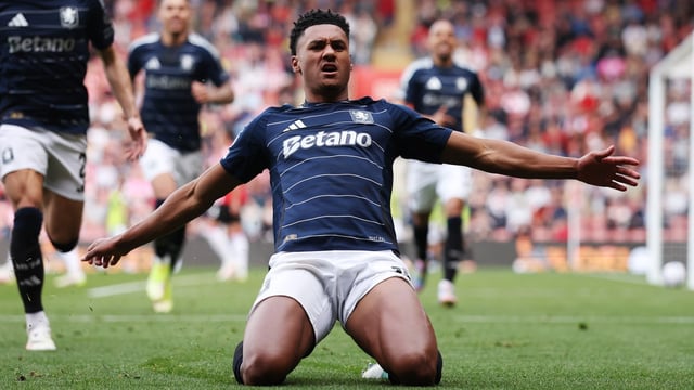 Watkins opened the scoring against Southampton on Sunday with a beautiful finish