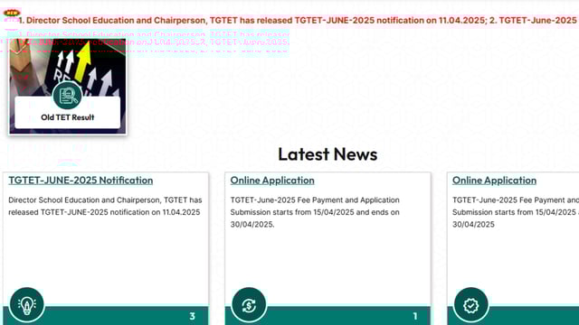 Telangana TS TET June 2025 registration from today