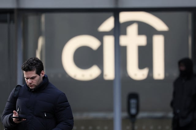 A worker exits the Citi Headquarters in New York, U.S., January 22, 2024.  REUTERS/Brendan McDermid/File Photo