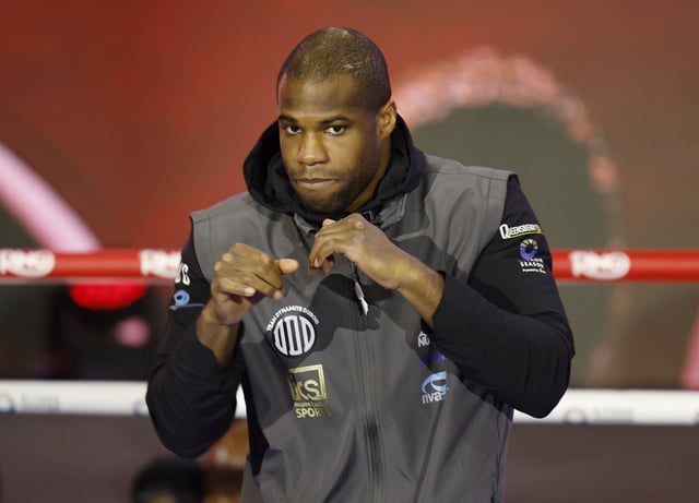 Boxing - Artur Beterbiev and Dmitrii Bivol - Media Workouts - Boulevard City, Riyadh, Saudi Arabia - February 19, 2025 Daniel Dubois during his workout REUTERS/Hamad I Mohammed/ File Photo