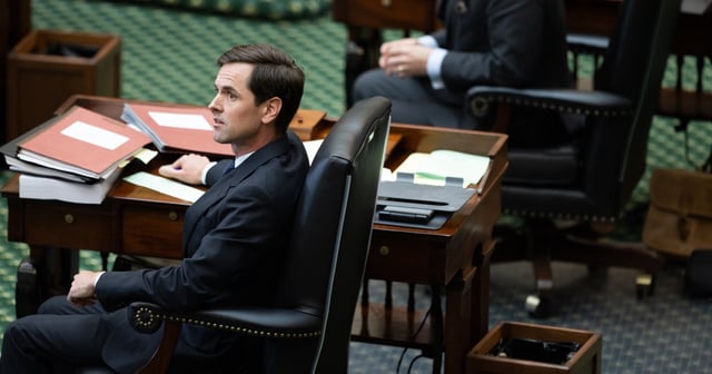 Senator Mayes Middleton, R-Galveston, during a Texas Senate meeting on March 25, 2025.