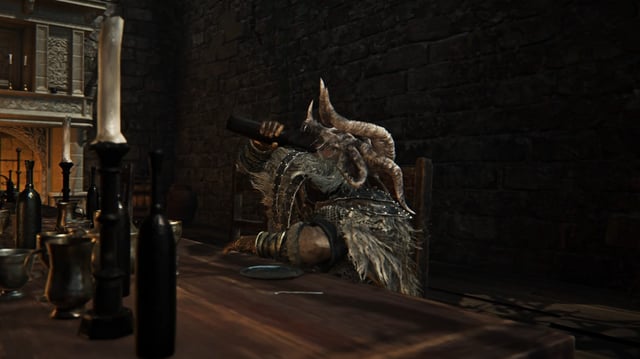 The Raider takes a swig from a bottle in Elden Ring Nightreign.