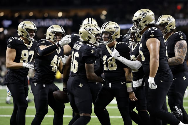 The fleur-de-lis symbol has long been associated with the New Orleans Saints.