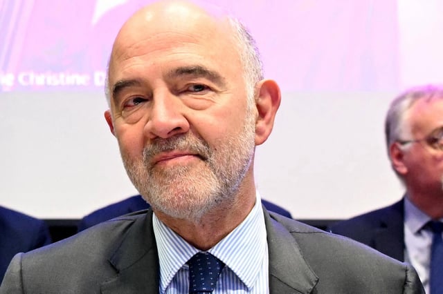 Le président de la Cour des comptes, Pierre Moscovici, présent lors d’une audition devant la commission des finances de l’Assemblée nationale, à l’Assemblée nationale, chambre basse du Parlement français, à Paris, le 16 avril 2025.