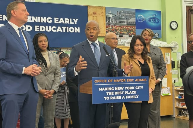 Mayor Eric Adams spent years criticizing former Mayor Bill de Blasio for his handling of the city's 3K program.