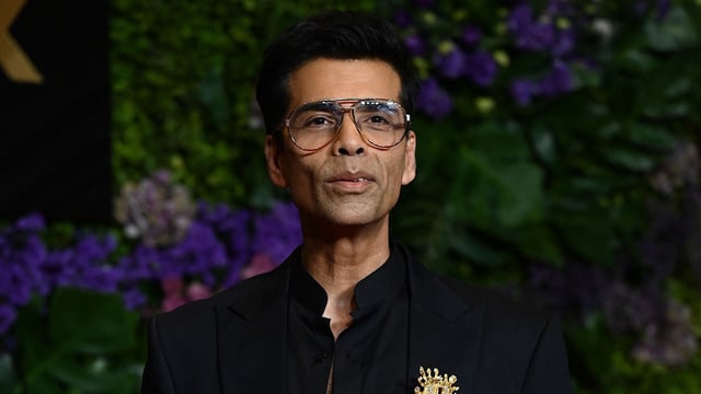 Bollywood film producer and director Karan Johar poses at an event in Mumbai on April 7, 2025. (AFP)