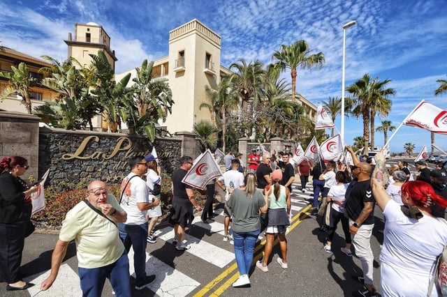Piquetes en hoteles de Tenerife en el primer día de huelga